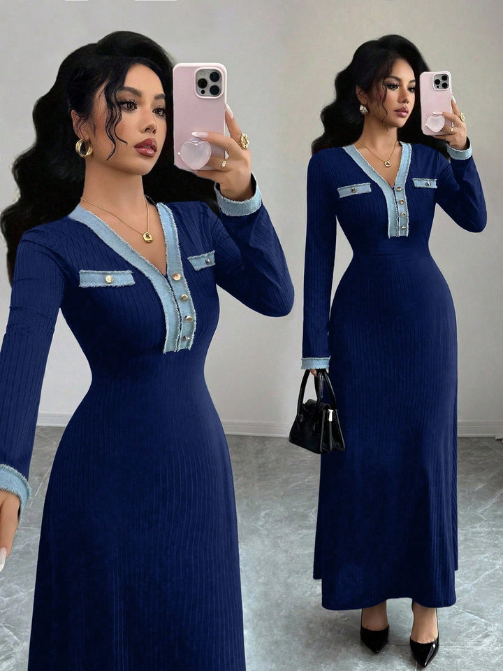Rochie maxi SHEIN, albastru