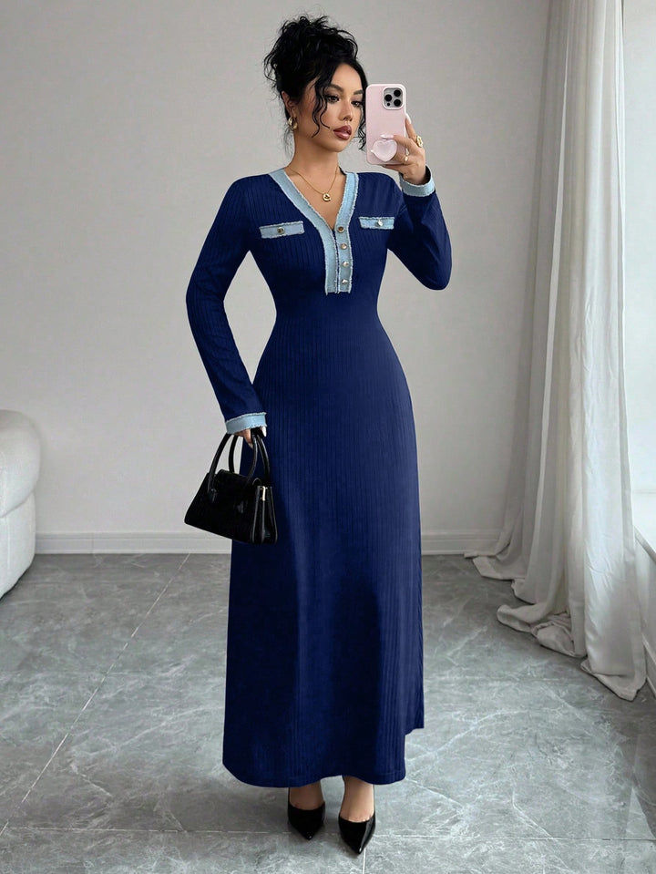 Rochie maxi SHEIN, albastru