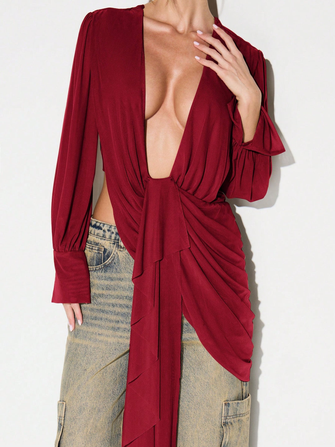 Bluza SHEIN, vișiniu