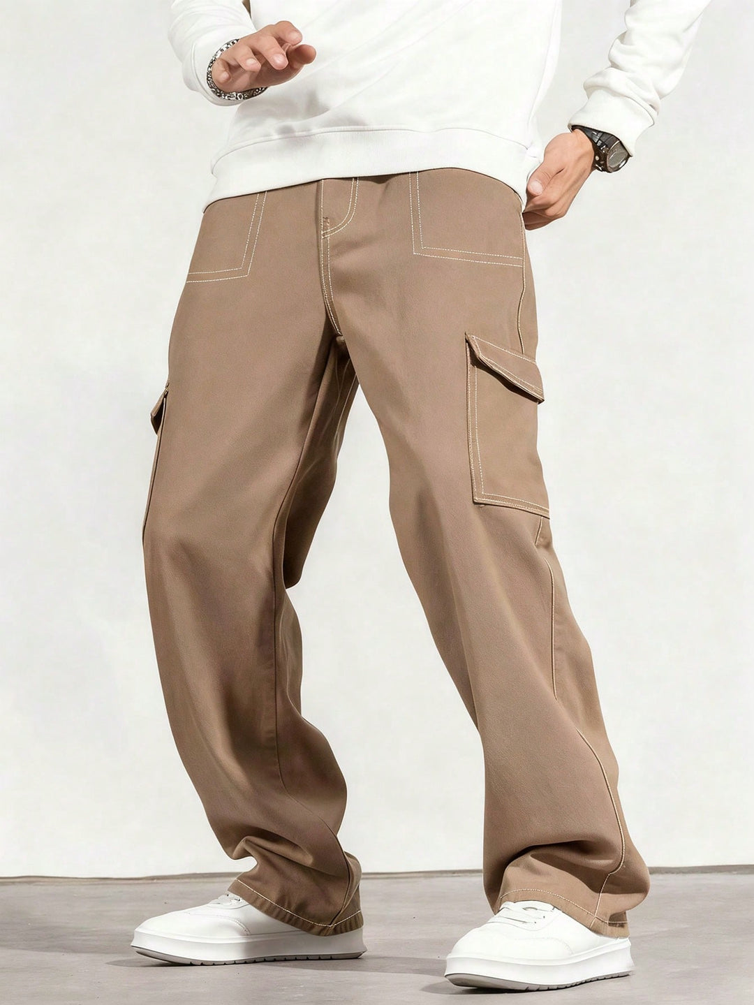 Pantaloni SHEIN, kaki