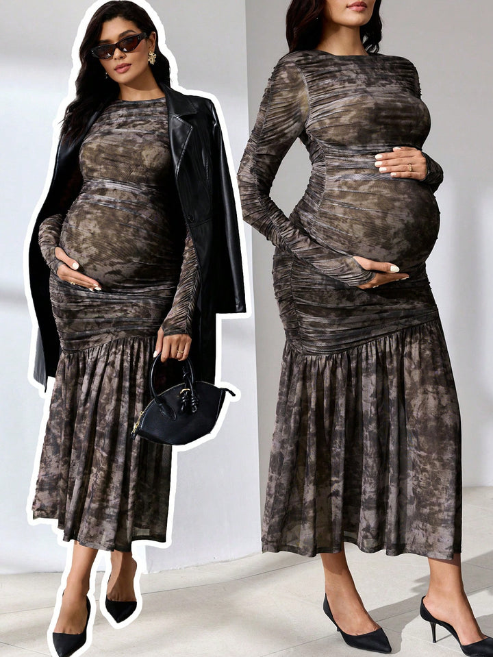 Rochie maxi SHEIN, maro