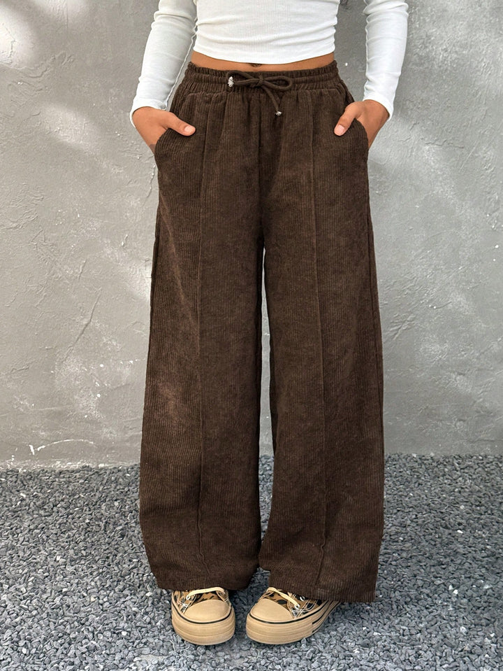 Pantaloni SHEIN, maro