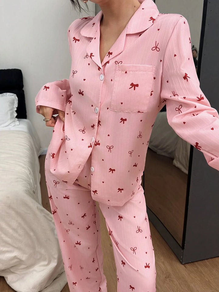 Compleu pijamale Shein, roz