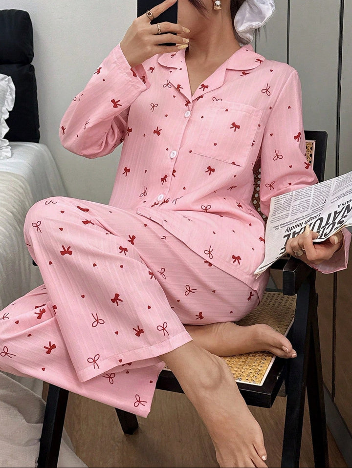 Compleu pijamale Shein, roz