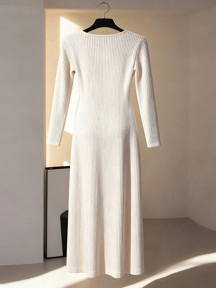 SHEIN maxi ruha, krémszínű