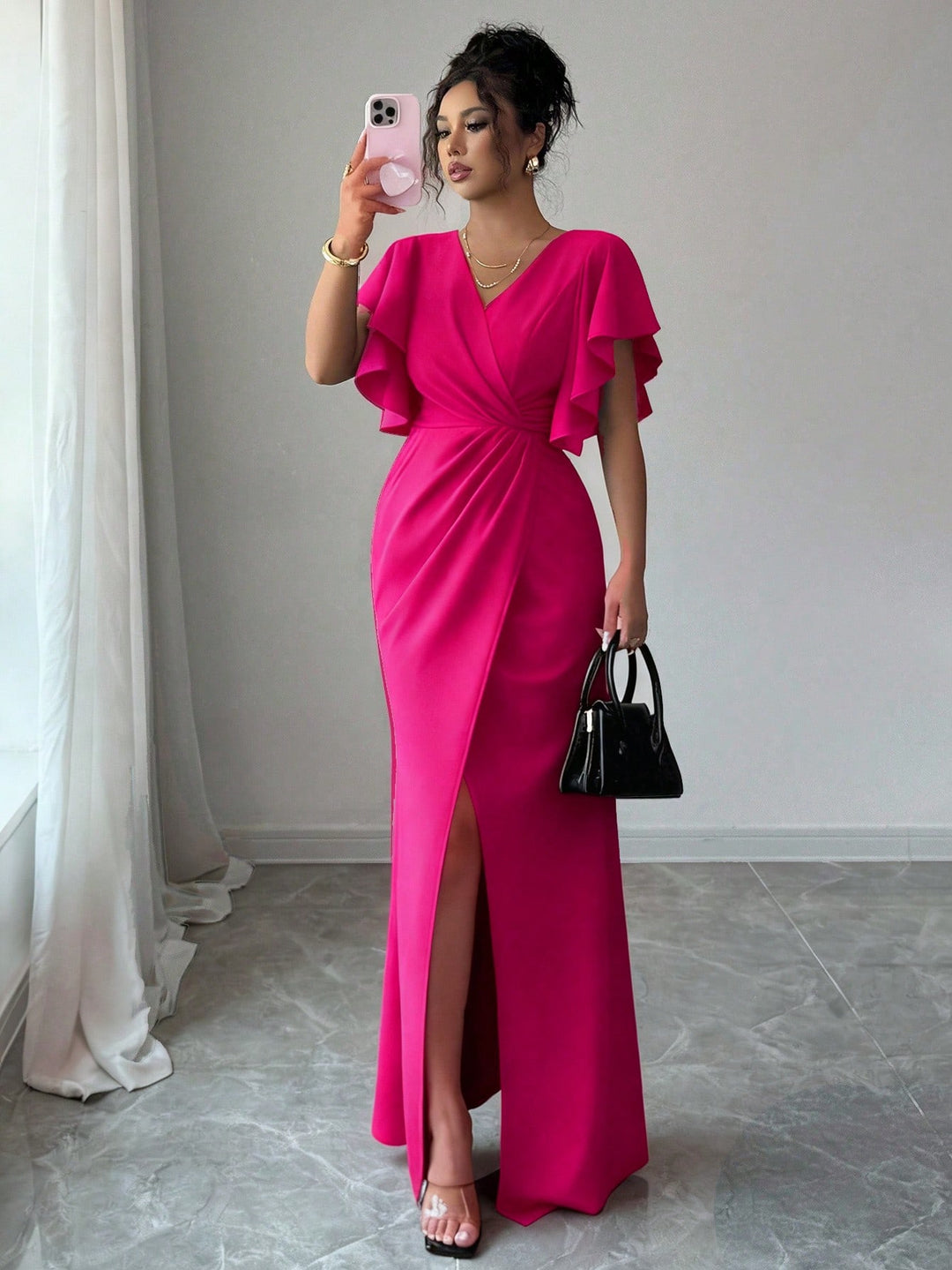 Rochie maxi SHEIN, roz