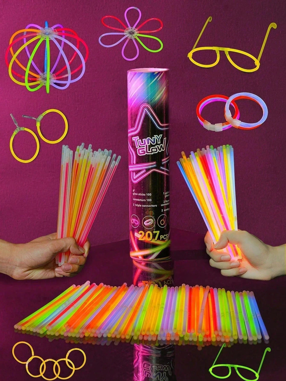Set brățări luminoase SHEIN, mix culori
