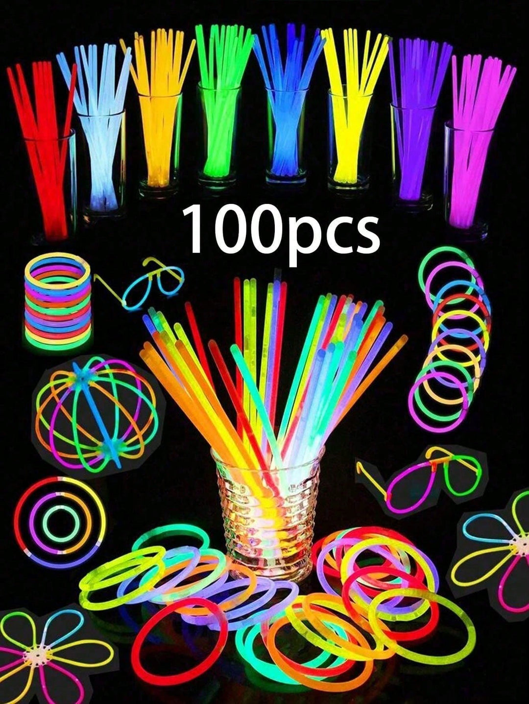 Set brățări luminoase SHEIN, mix culori