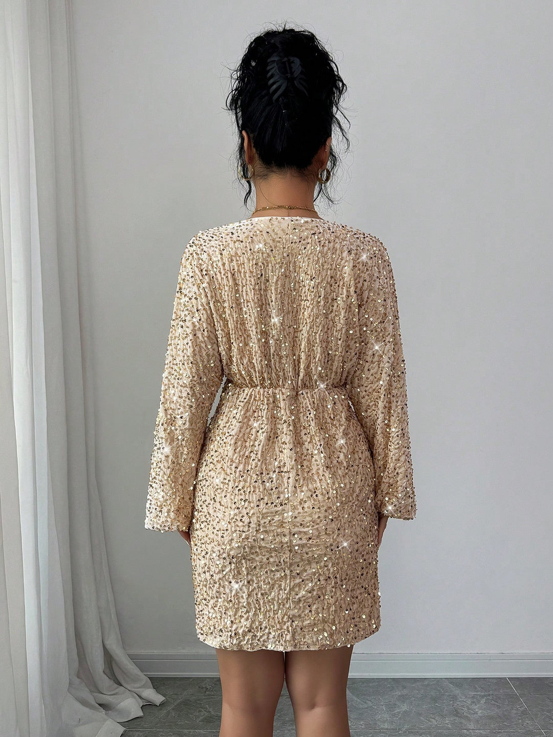 Rochie scurtă SHEIN, auriu