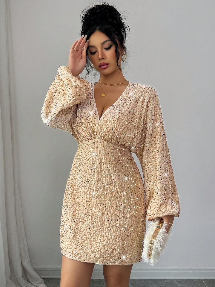Rochie scurtă SHEIN, auriu