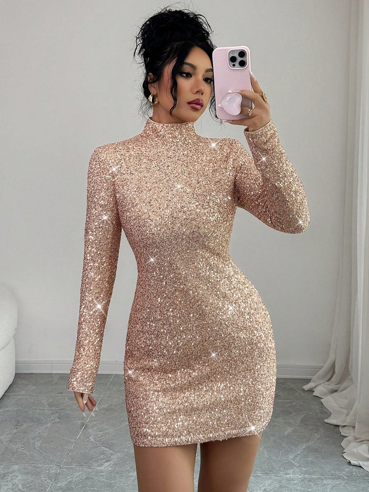 Rochie scurtă SHEIN, auriu