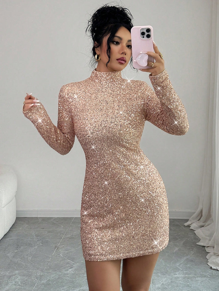 Rochie scurtă SHEIN, auriu