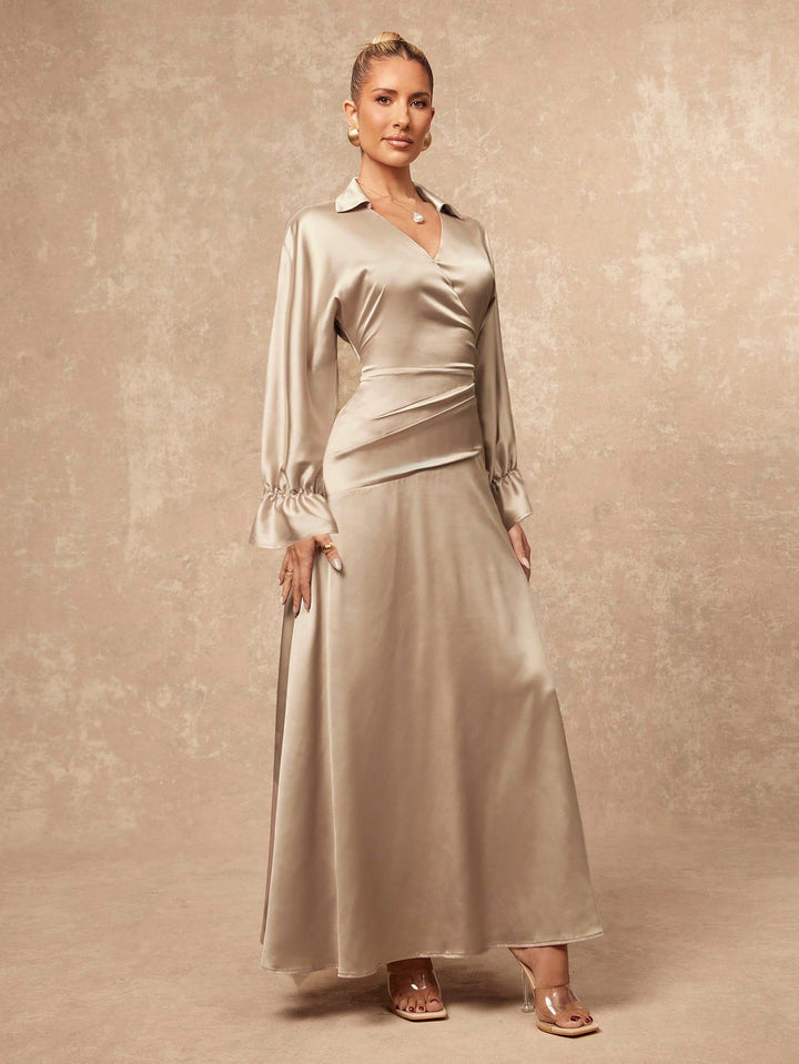 Rochie maxi SHEIN, kaki