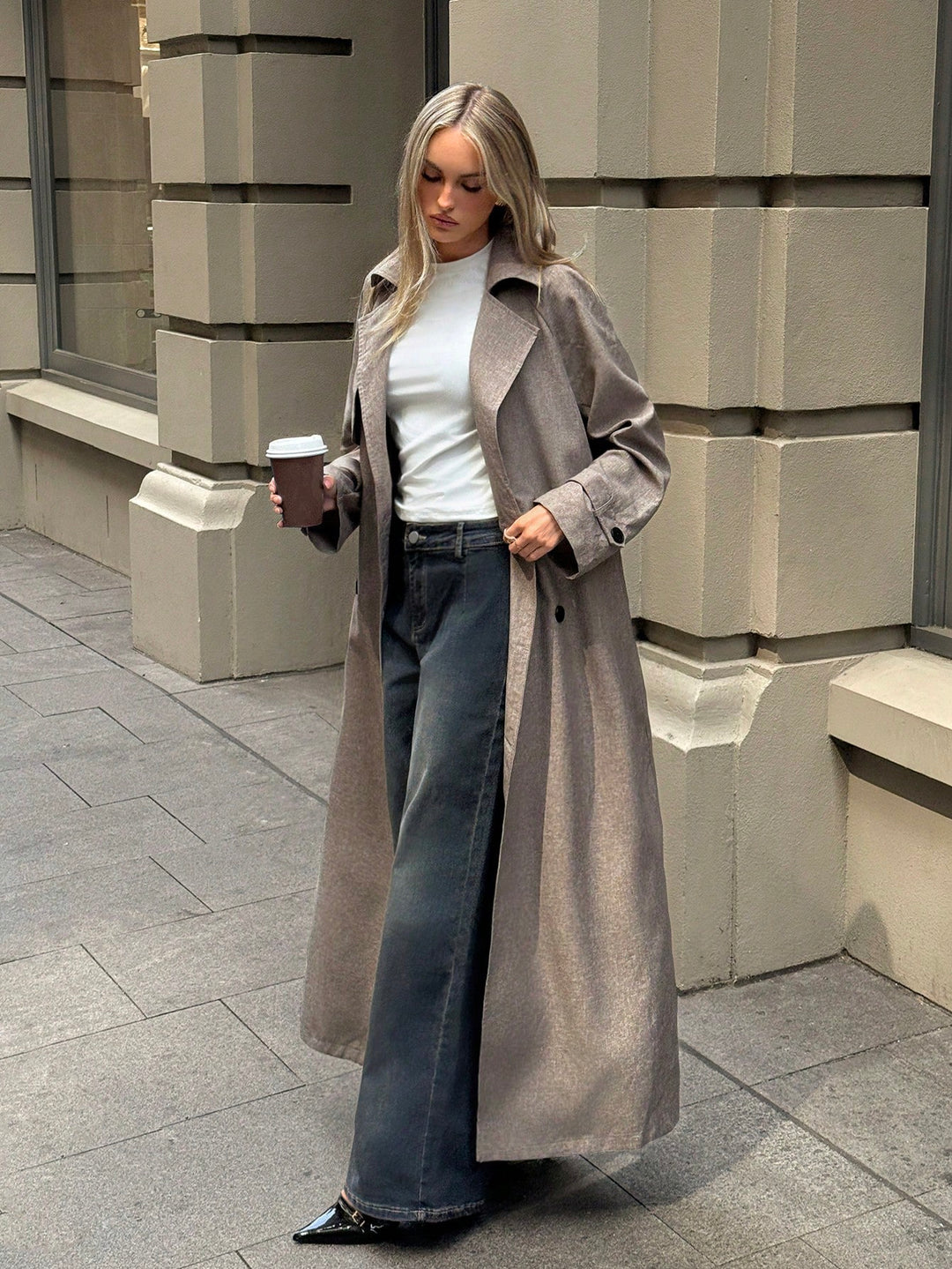 Trench SHEIN, kaki