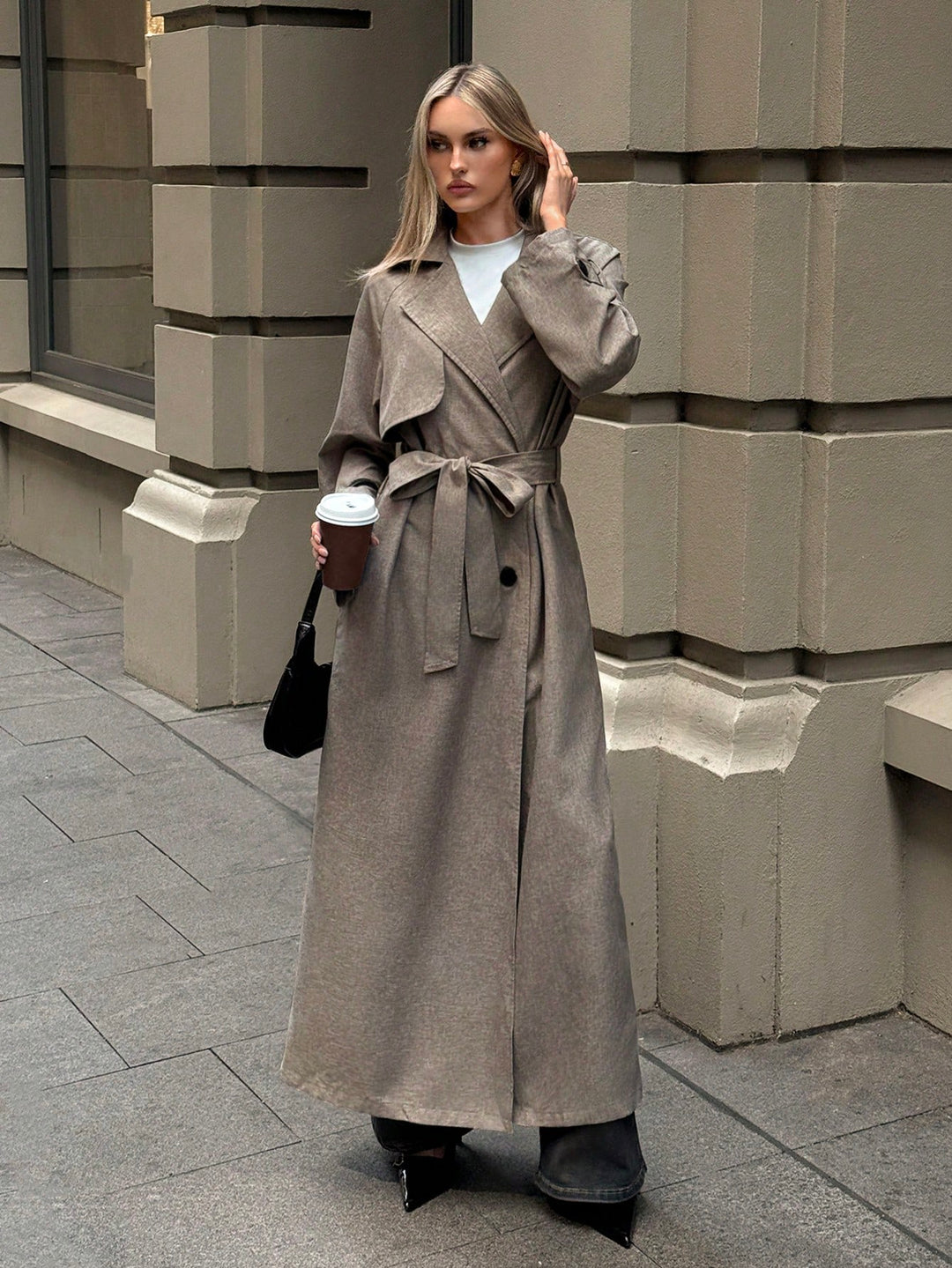 Trench SHEIN, kaki