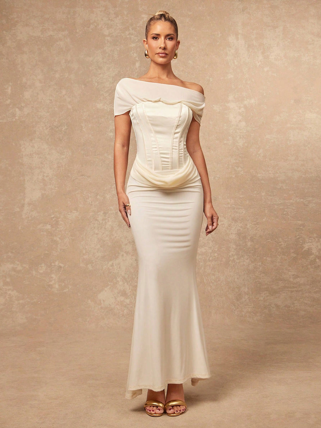 SHEIN maxi ruha, bézs