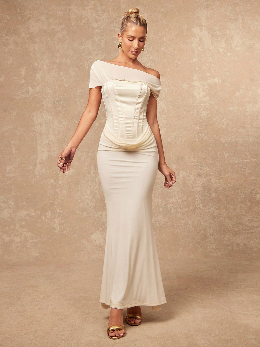 SHEIN maxi ruha, bézs