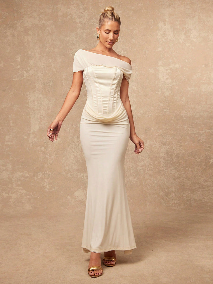 SHEIN maxi ruha, bézs