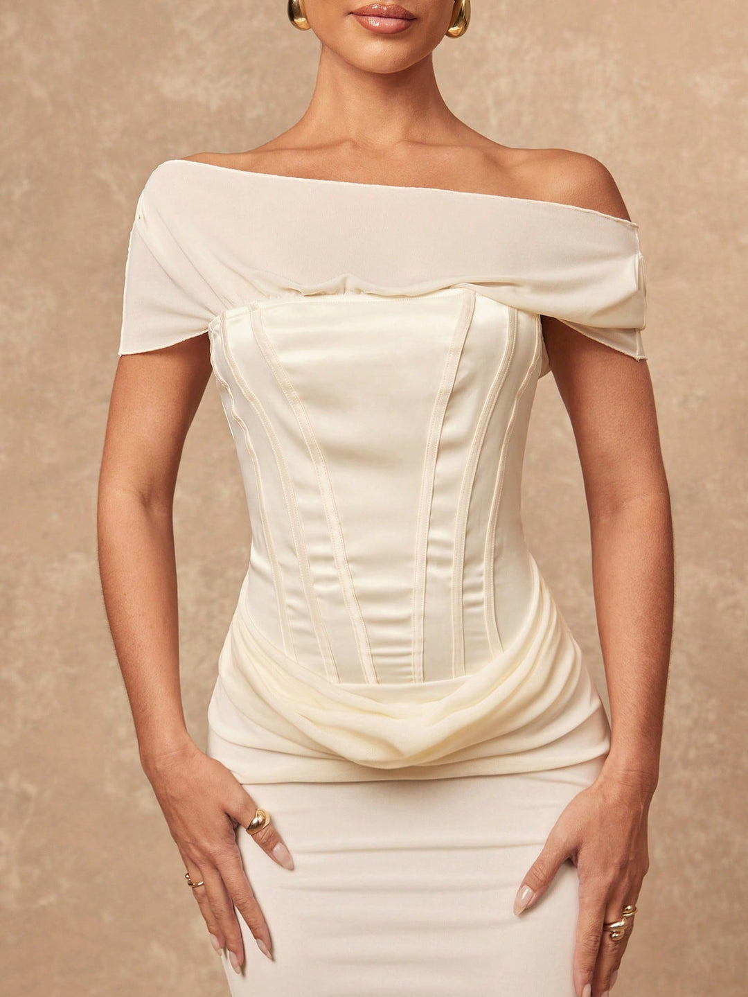 SHEIN maxi ruha, bézs