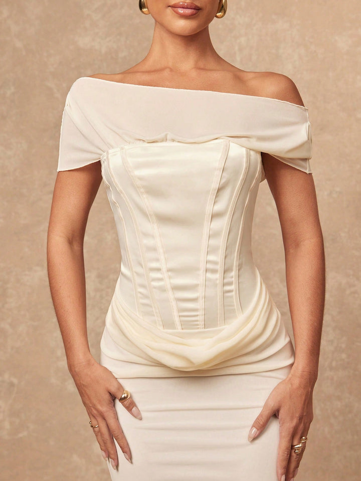 SHEIN maxi ruha, bézs
