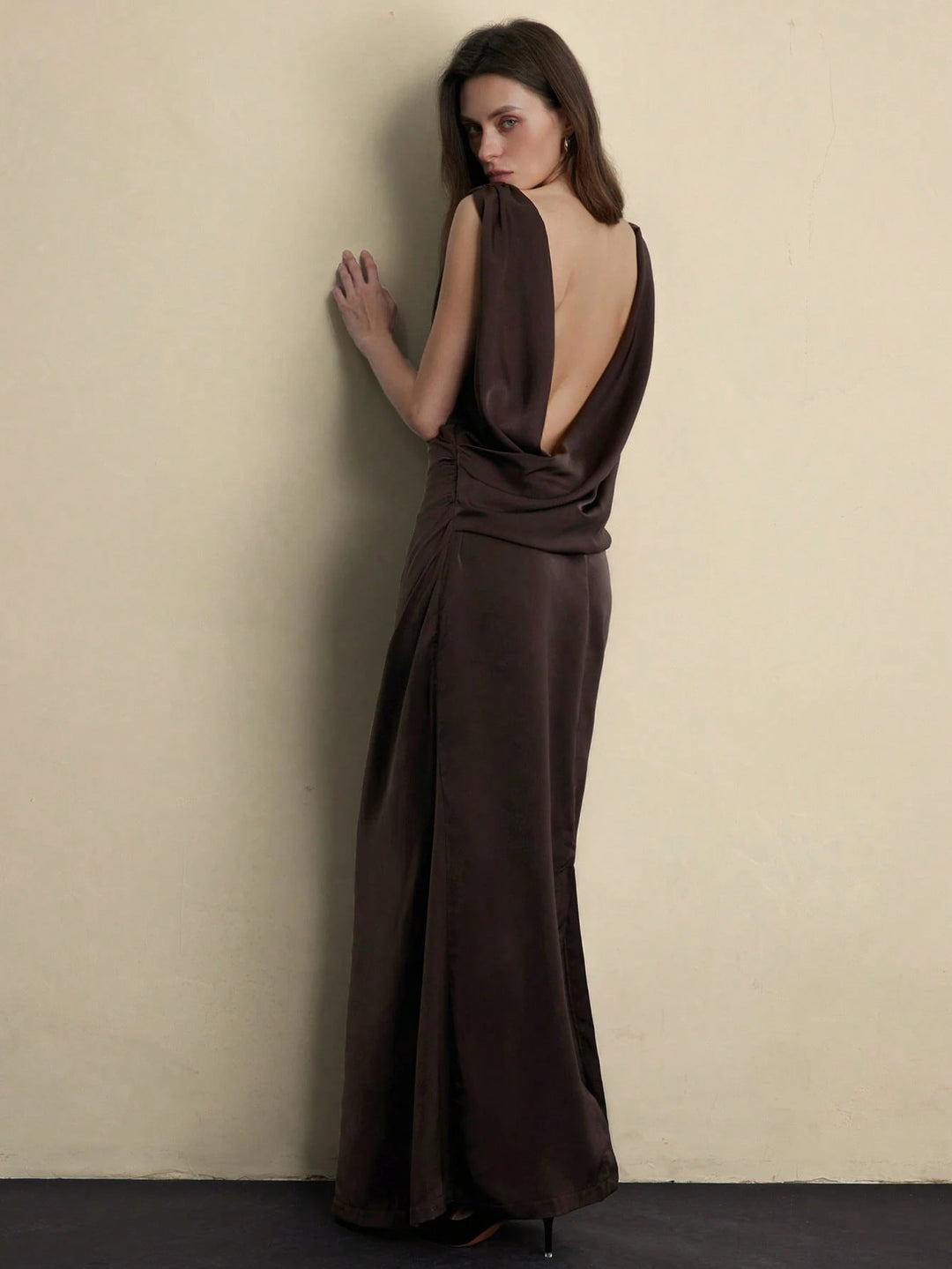 Rochie maxi SHEIN, maro