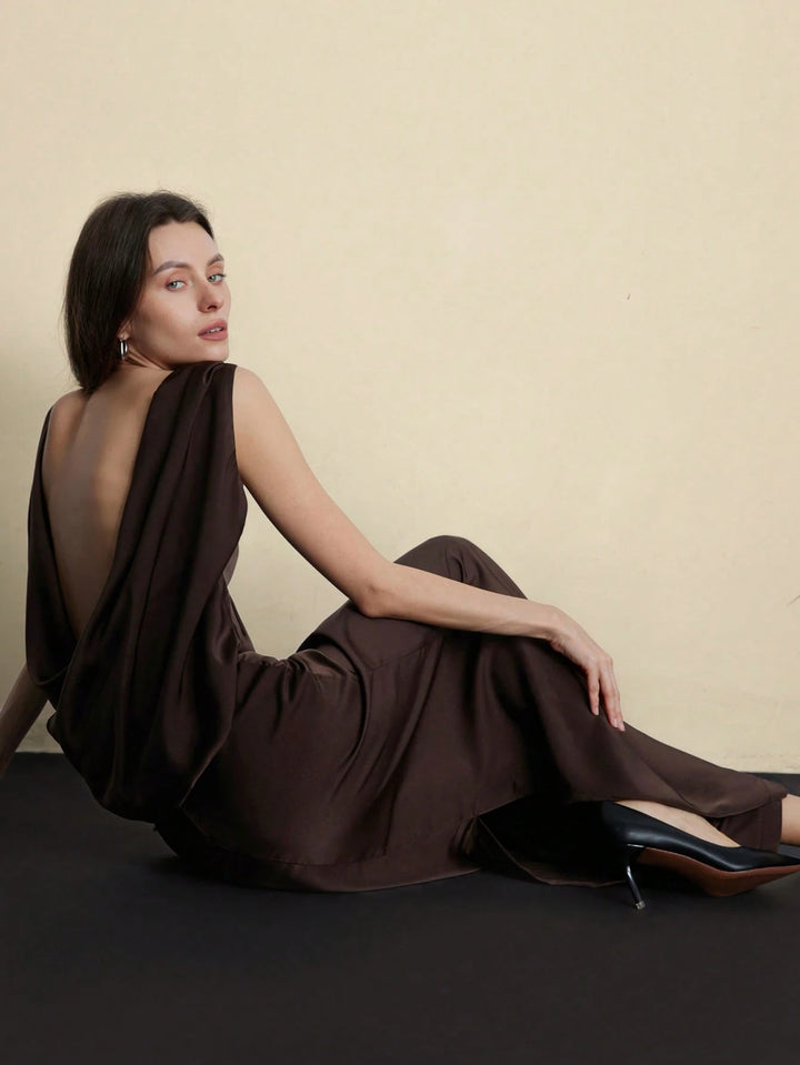 Rochie maxi SHEIN, maro