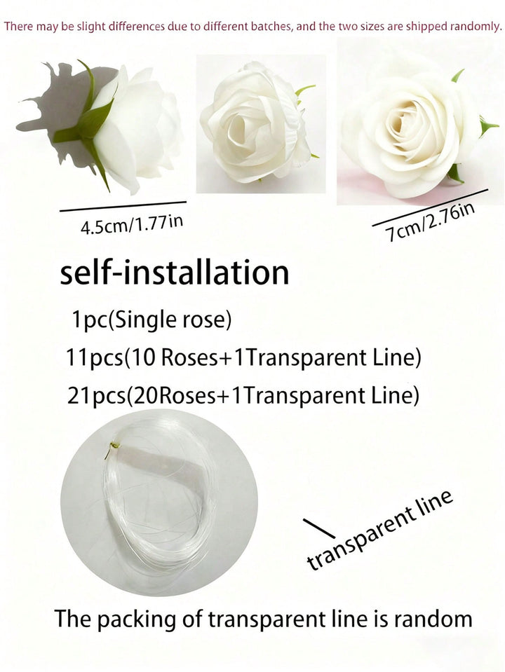 Floari artificiale SHEIN, alb