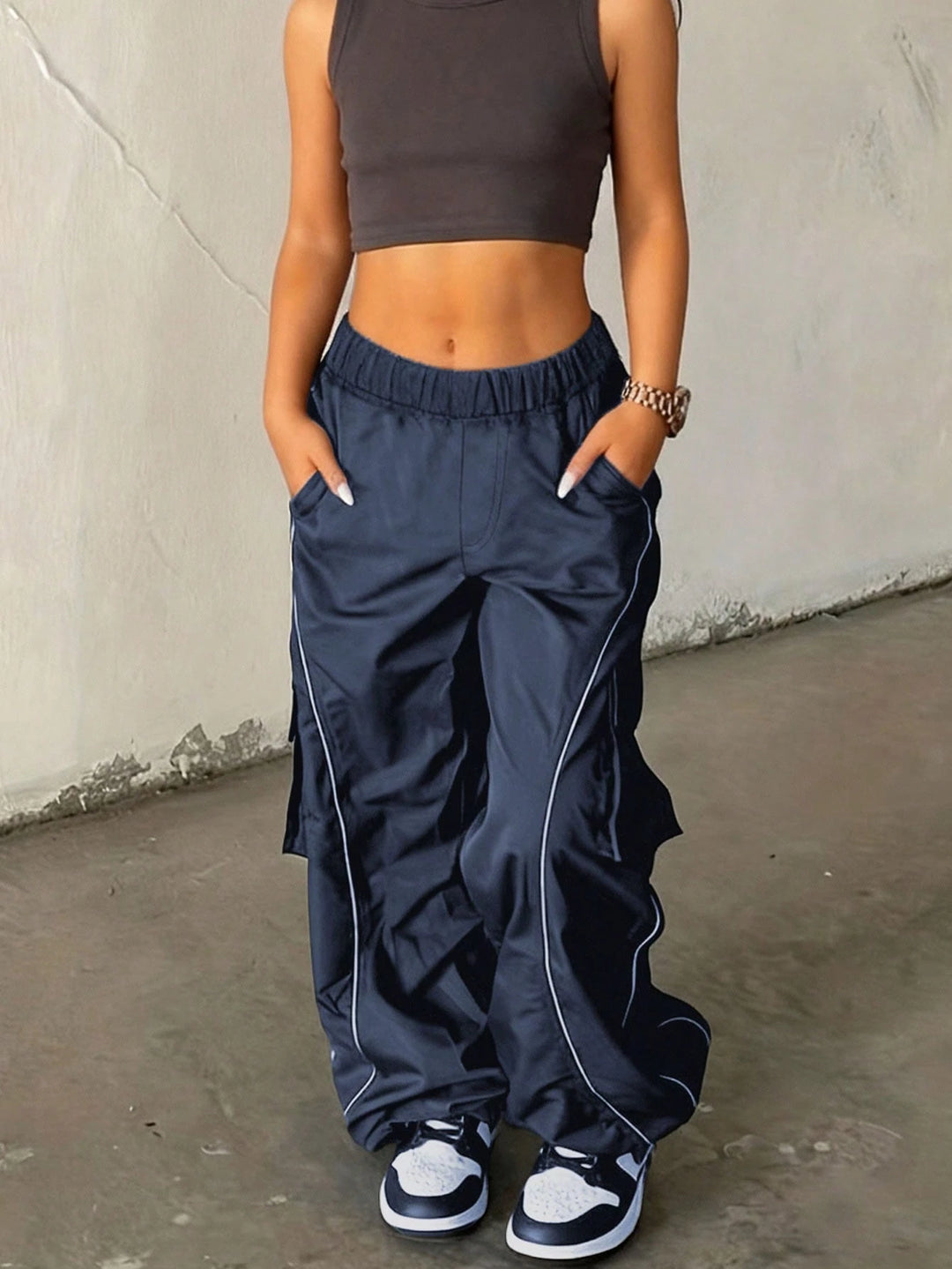 Pantaloni SHEIN, albastru