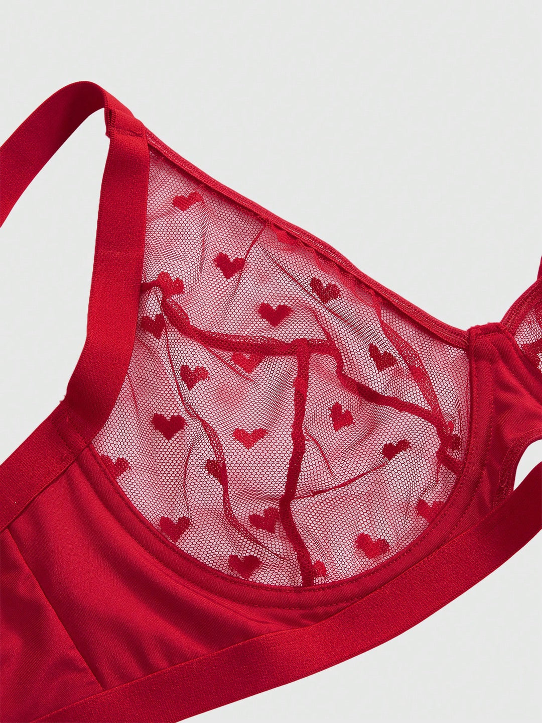 SHEIN piros melltartó és bugyi szett