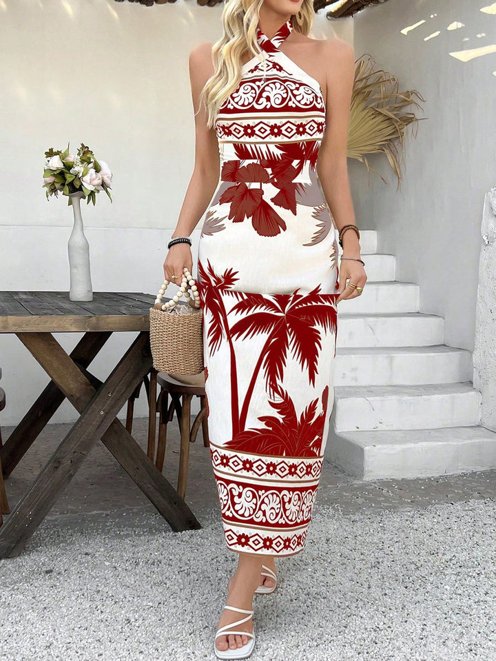 SHEIN maxi ruha, piros