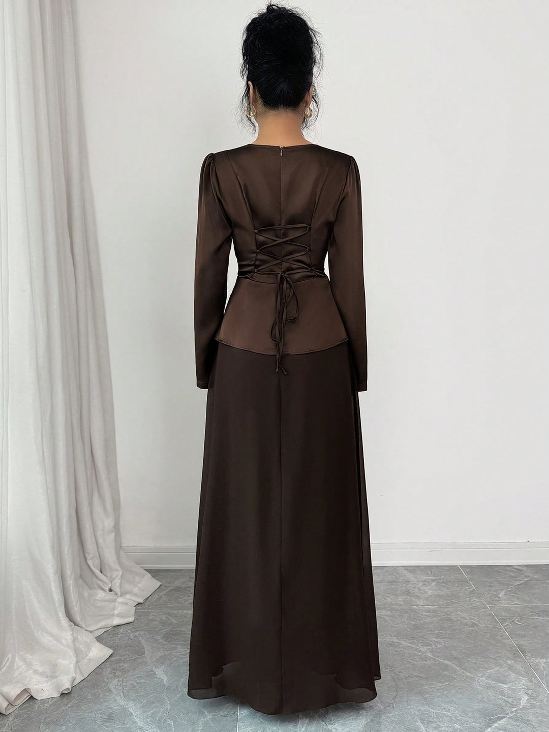 Rochie maxi SHEIN, maro