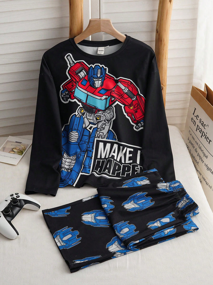 Compleu pijamale SHEIN, negru