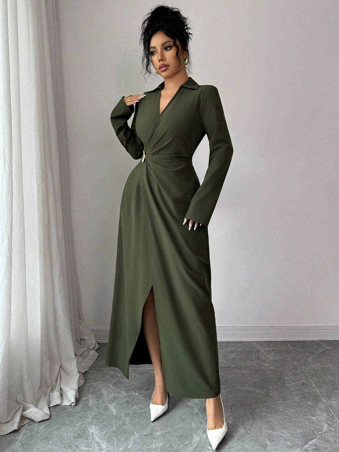 Rochie maxi SHEIN, verde
