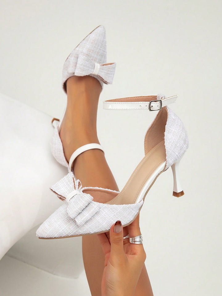 Pantofi cu toc SHEIN, alb