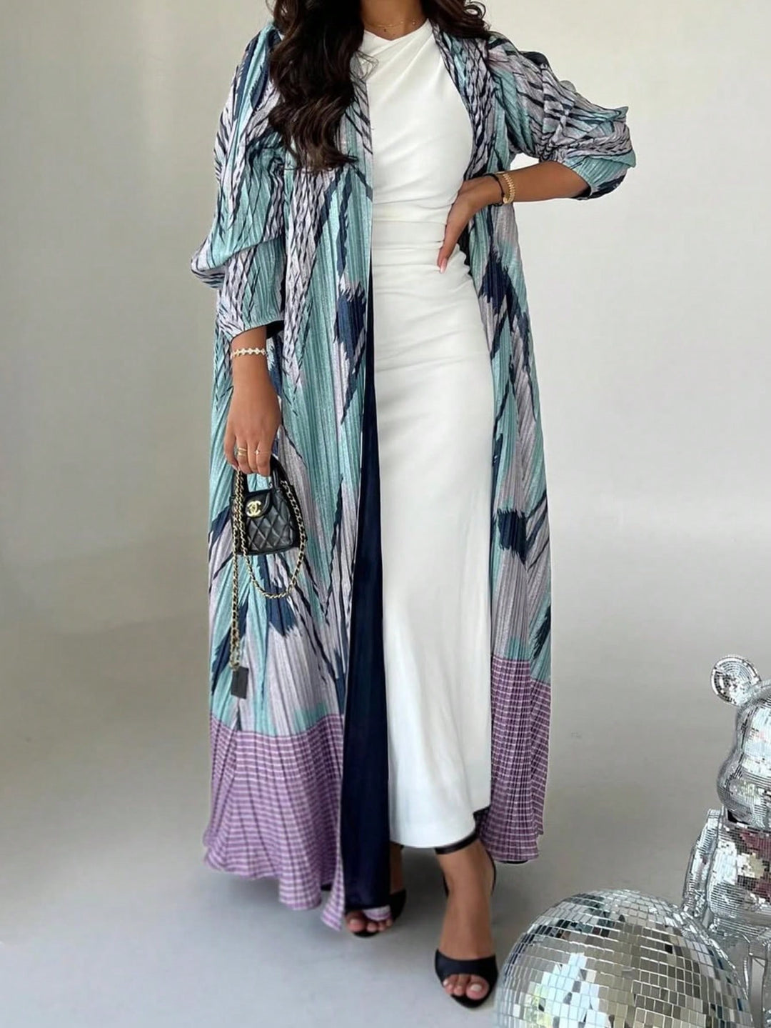 Set caftan și jalabiya SHEIN, mix culori
