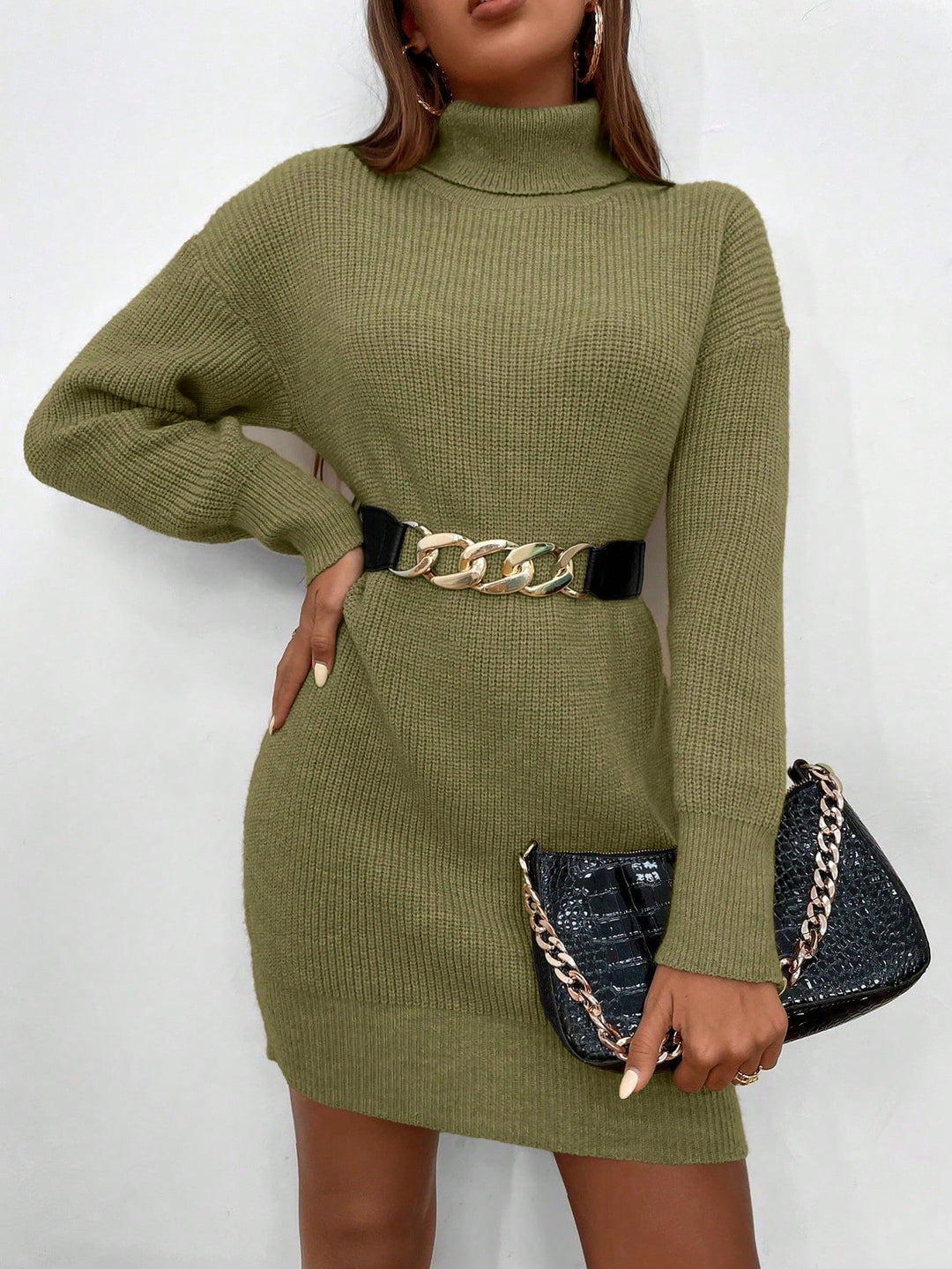 Rochie SHEIN, kaki