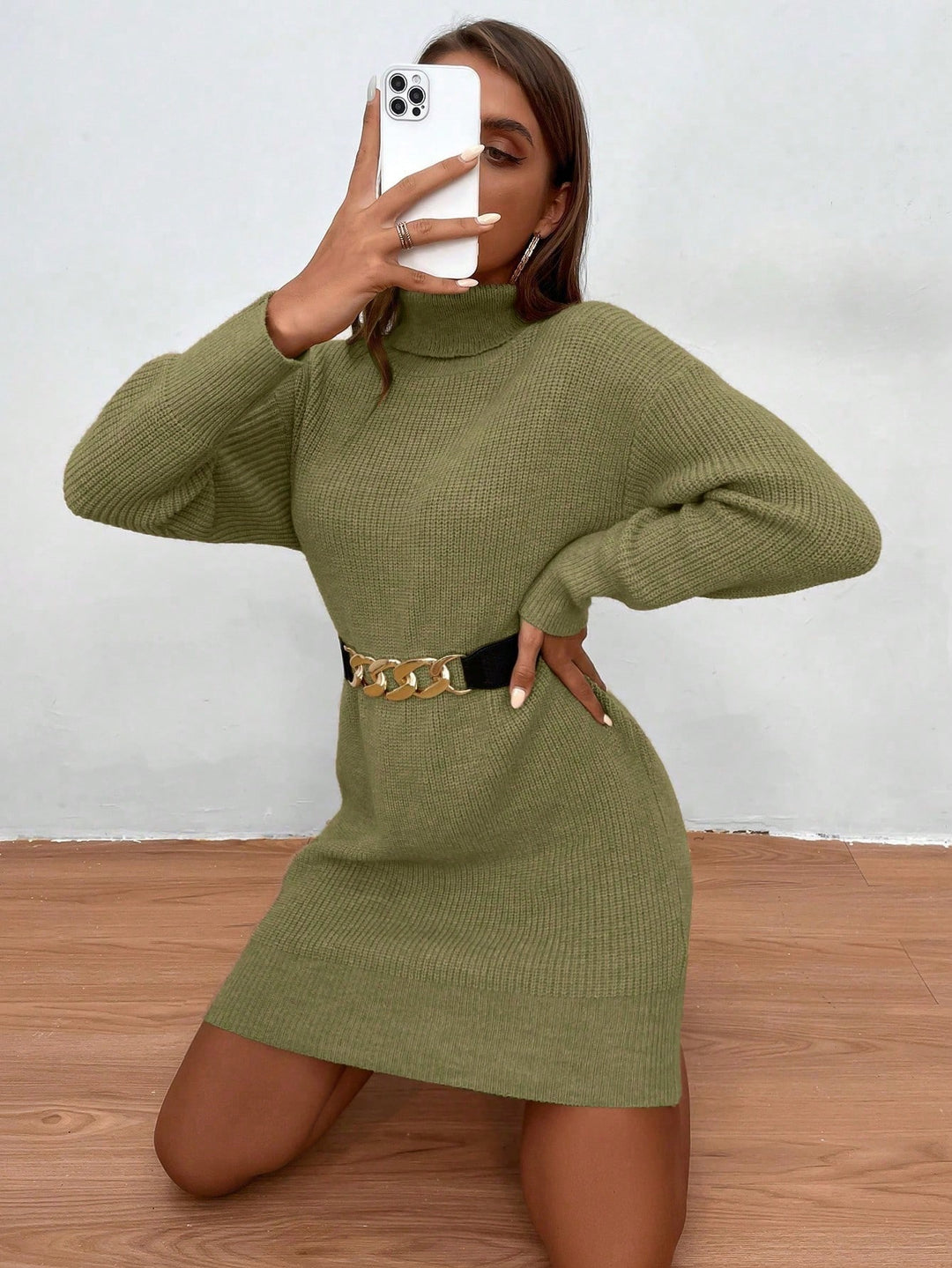 Rochie SHEIN, kaki