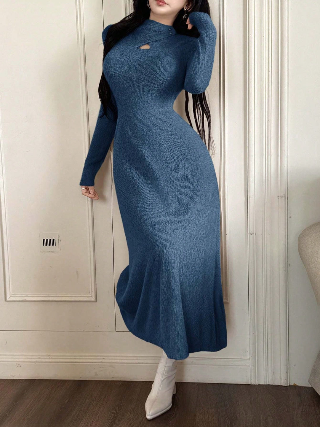Rochie midi SHEIN, albastru