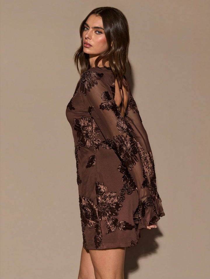 Rochie mini SHEIN, maro