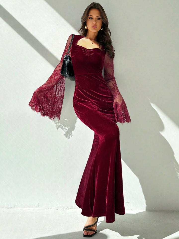 Rochie maxi SHEIN, vișiniu
