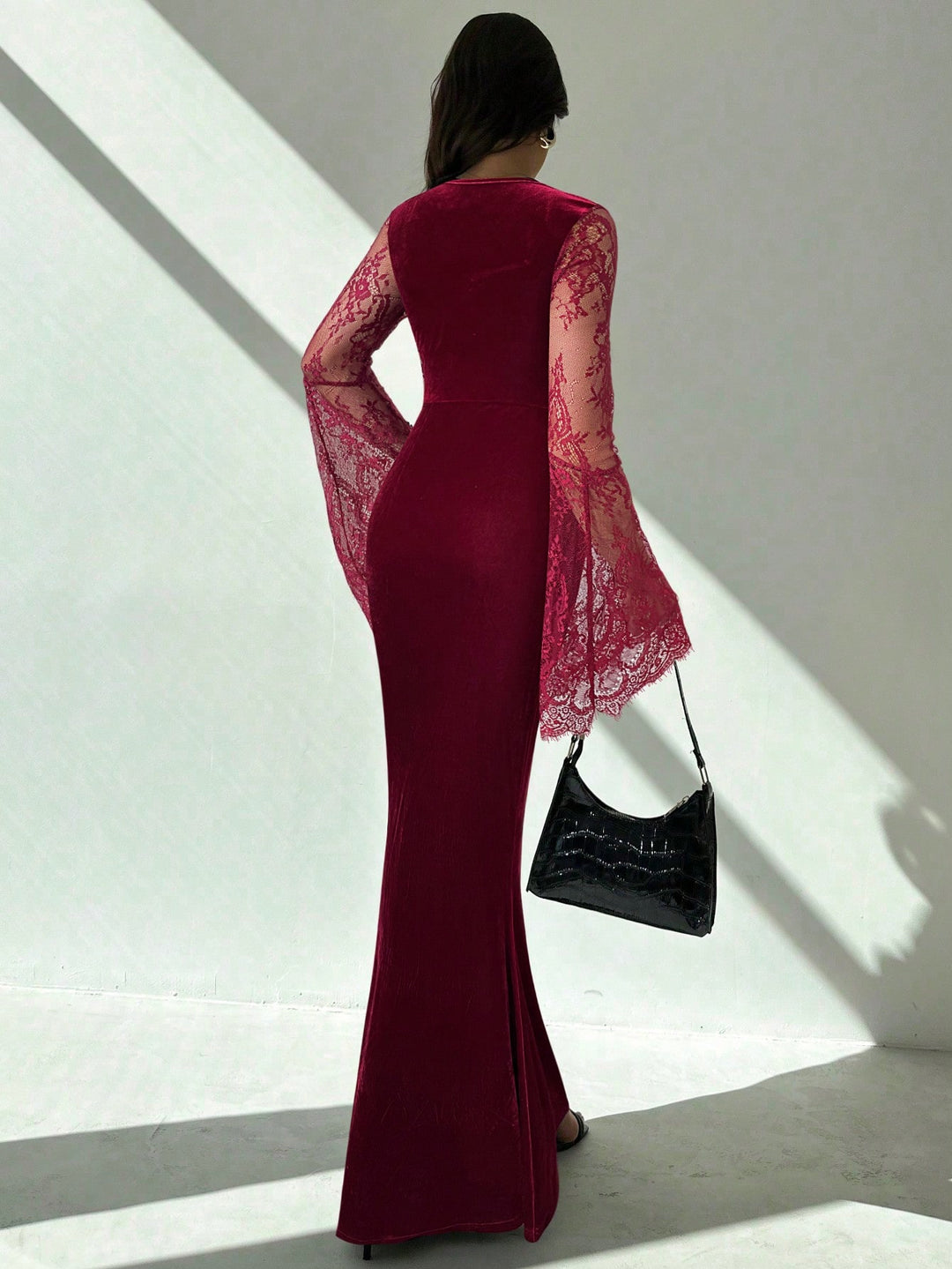 Rochie maxi SHEIN, vișiniu