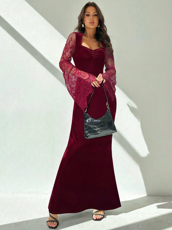 Rochie maxi SHEIN, vișiniu