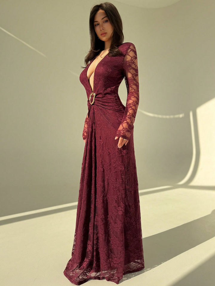 Rochie maxi SHEIN, vișiniu