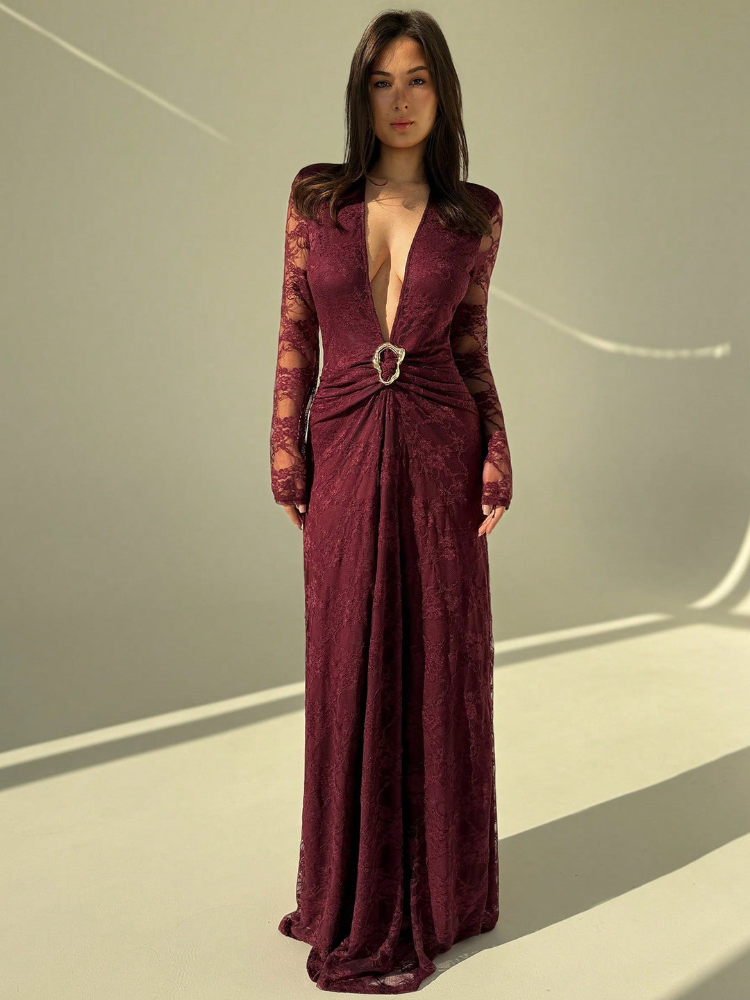 Rochie maxi SHEIN, vișiniu