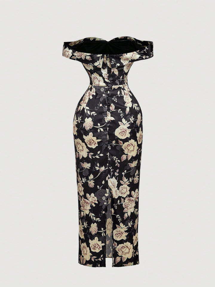 Rochie maxi SHEIN, mix culori
