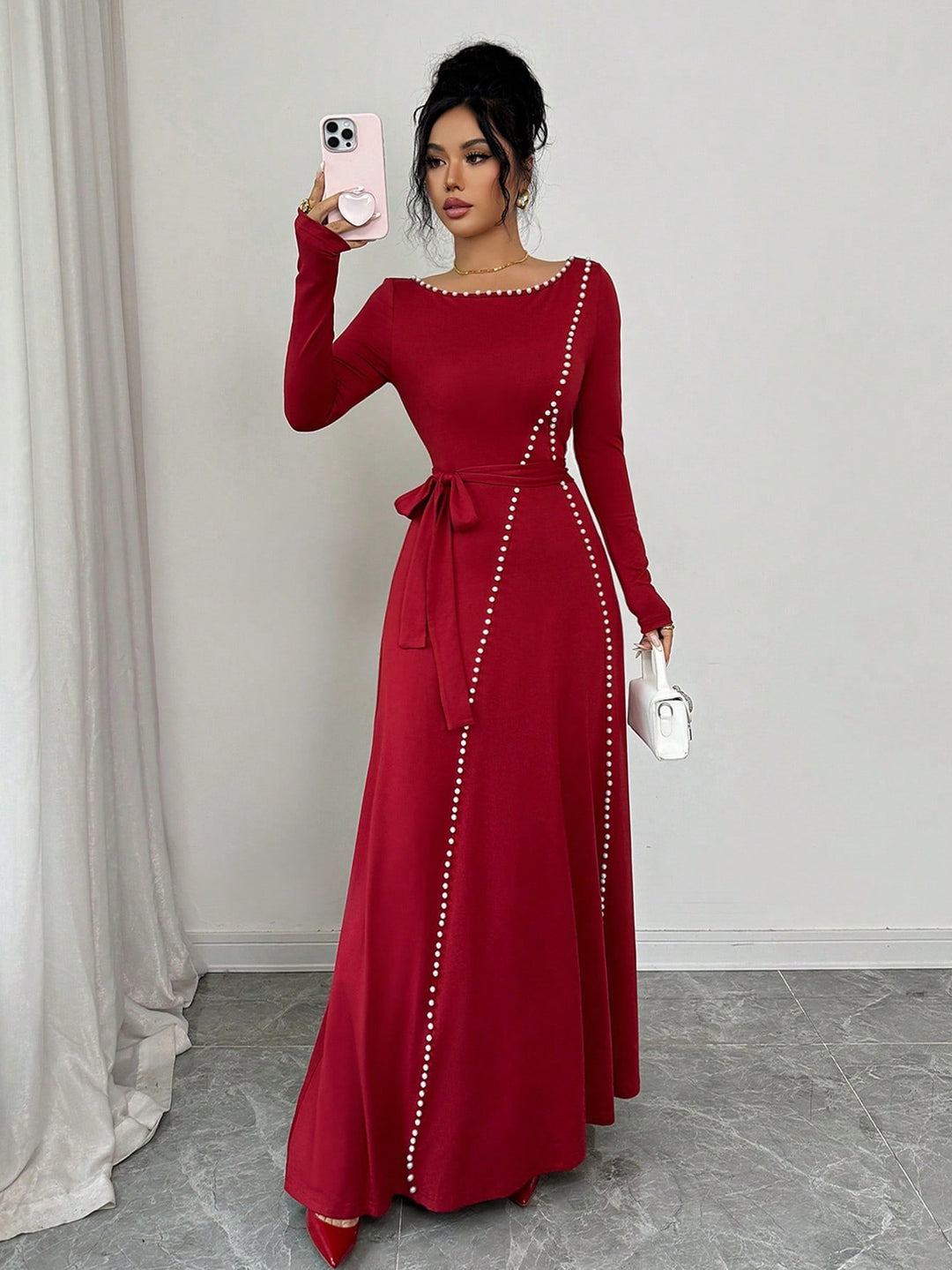 Rochie maxi SHEIN, vișiniu