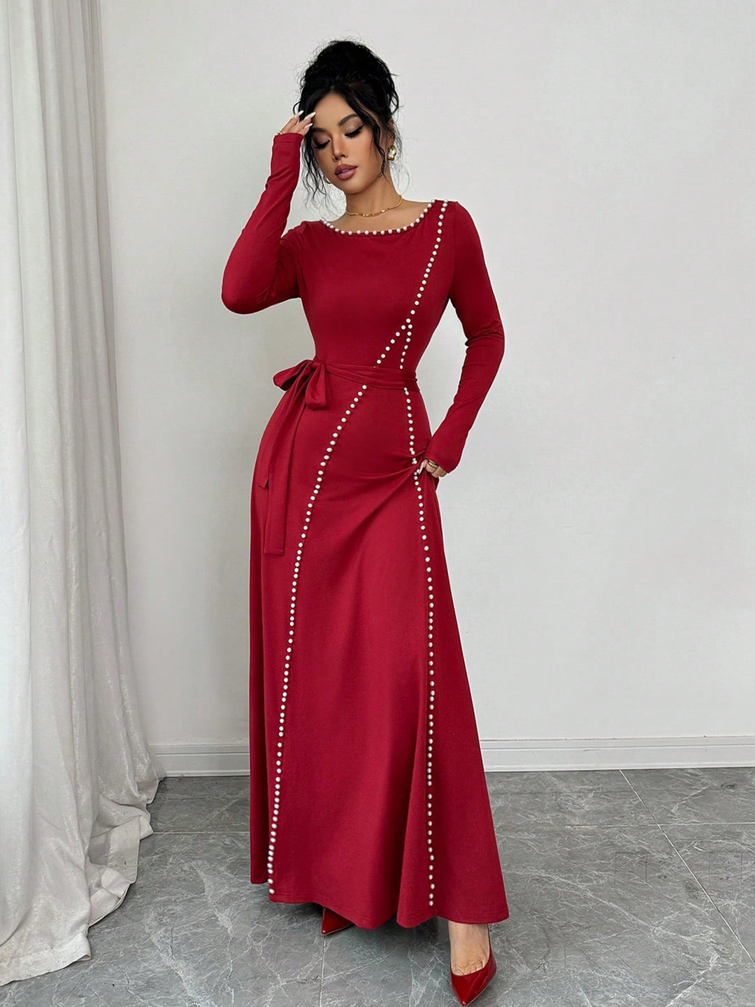 Rochie maxi SHEIN, vișiniu