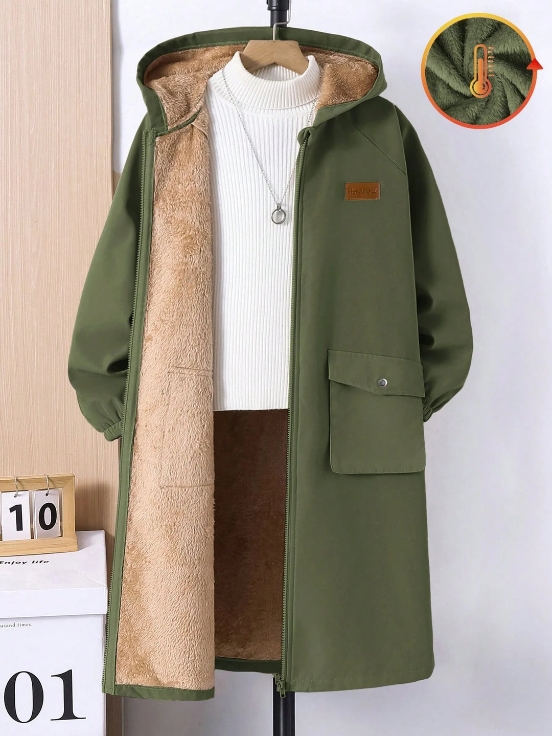 Jachetă SHEIN, verde