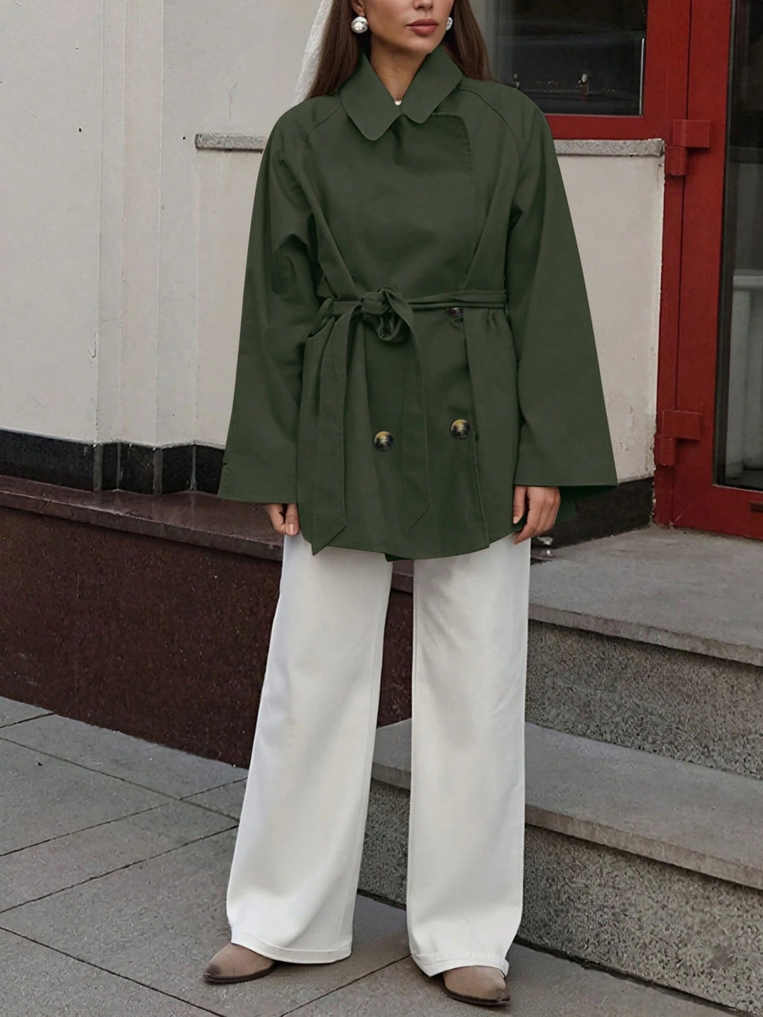 Ballonkabát SHEIN, khaki
