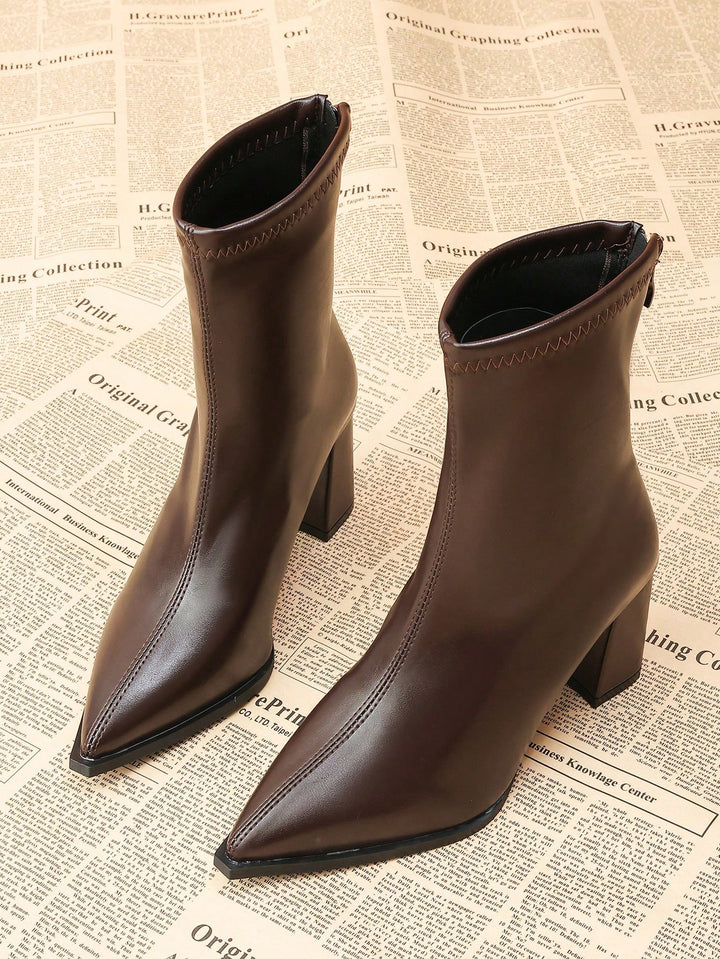 Botine SHEIN, maro